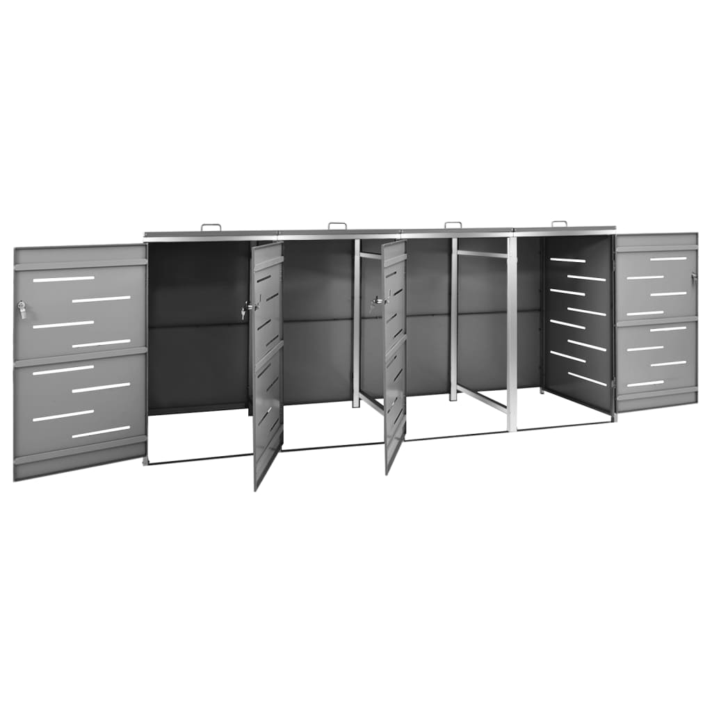 Containerberging dubbel 138x77,5x112,5 cm roestvrij staal