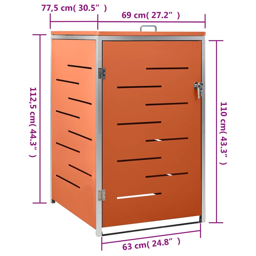 Containerberging dubbel 138x77,5x112,5 cm roestvrij staal