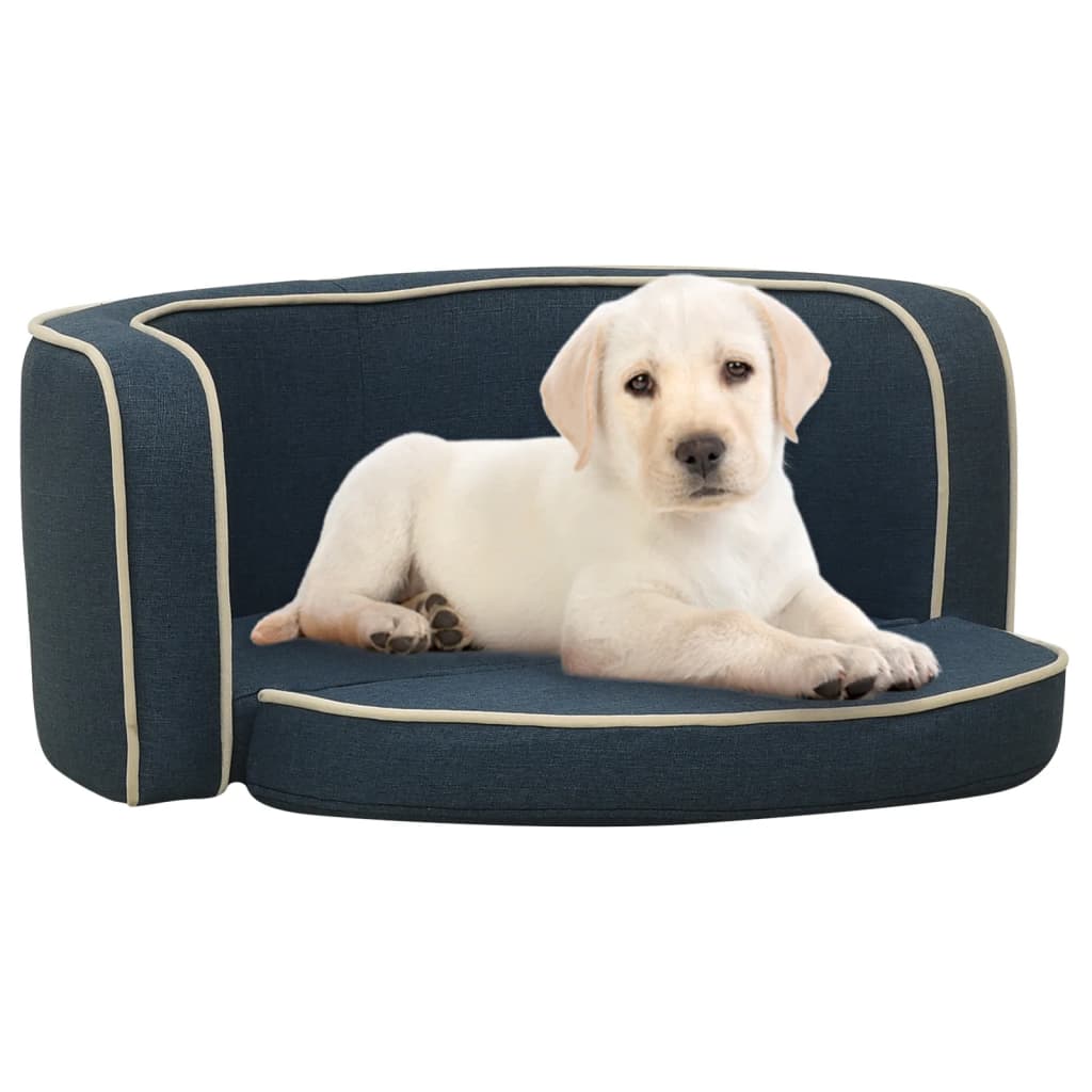 Canapé pliable pour chien 76x71x30 cm lin noir