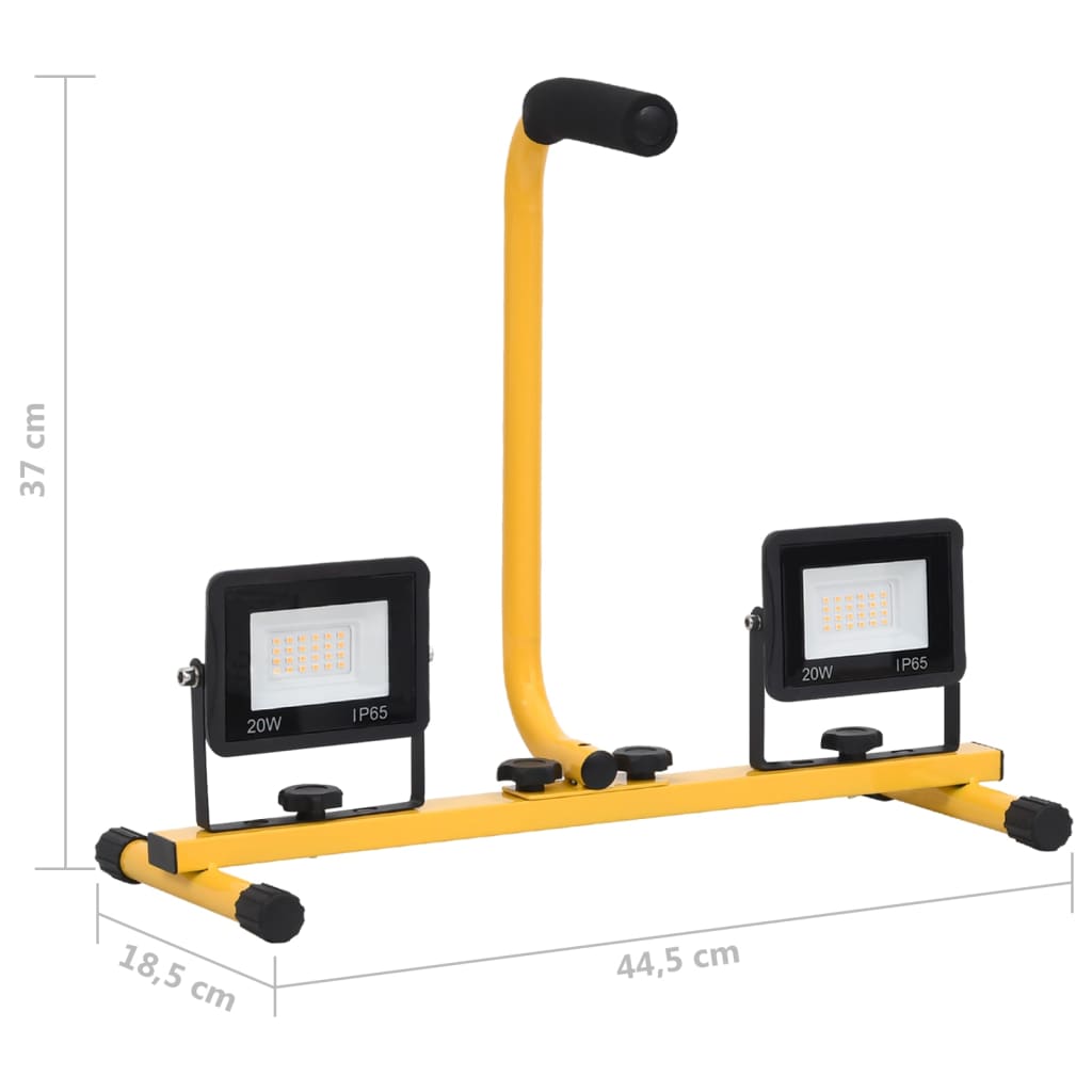 Spot avec poignée LED 2x20 W