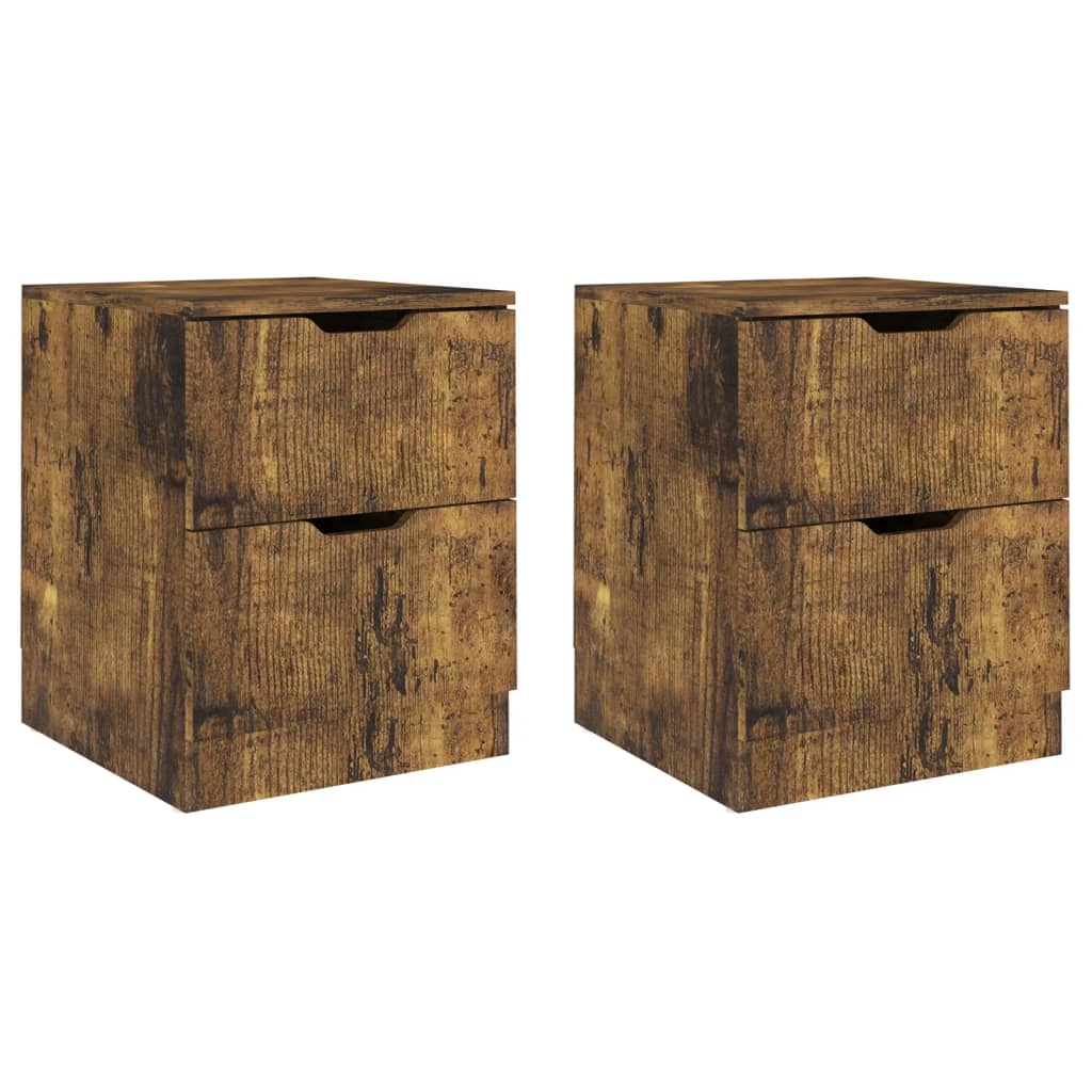 Tables de chevet 2 pcs 40x40x50 cm bois fini