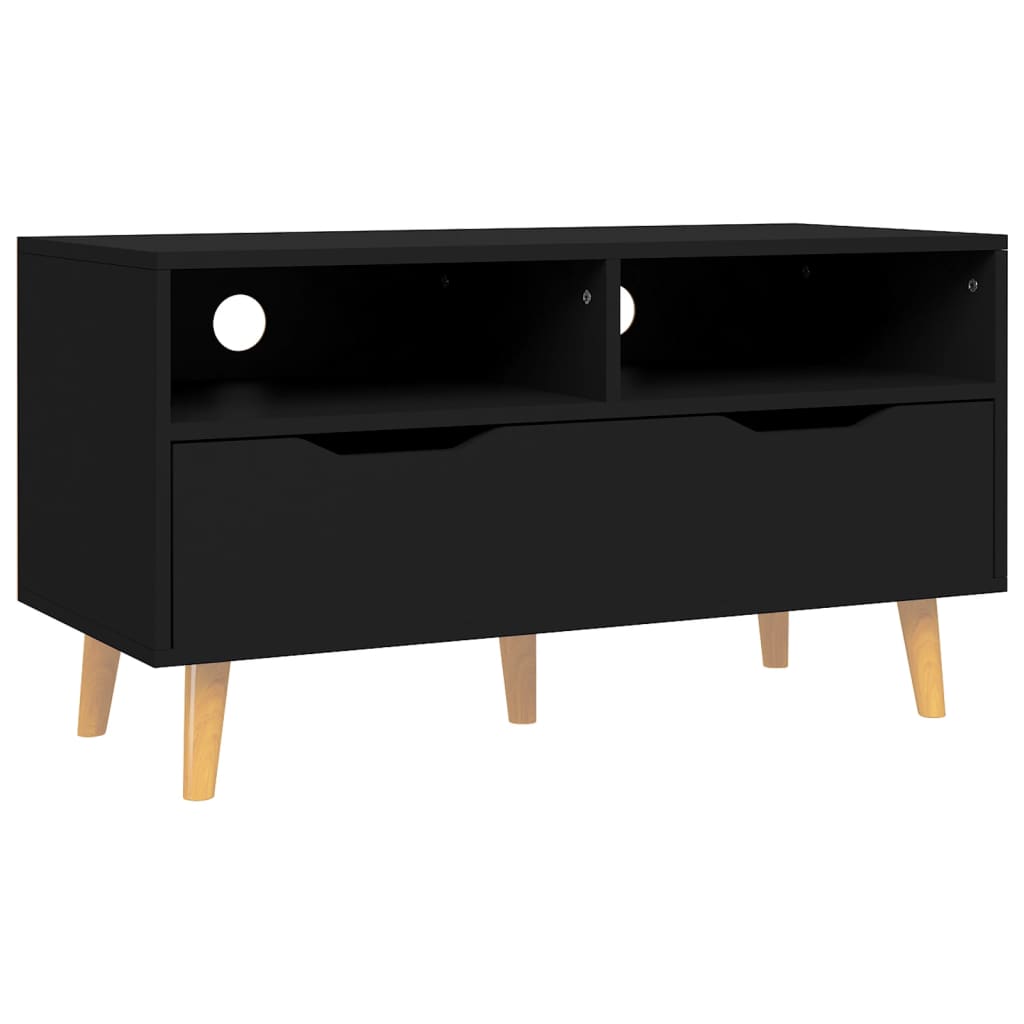 Meuble TV 90x40x48,5 cm ouvré en bois couleur chêne