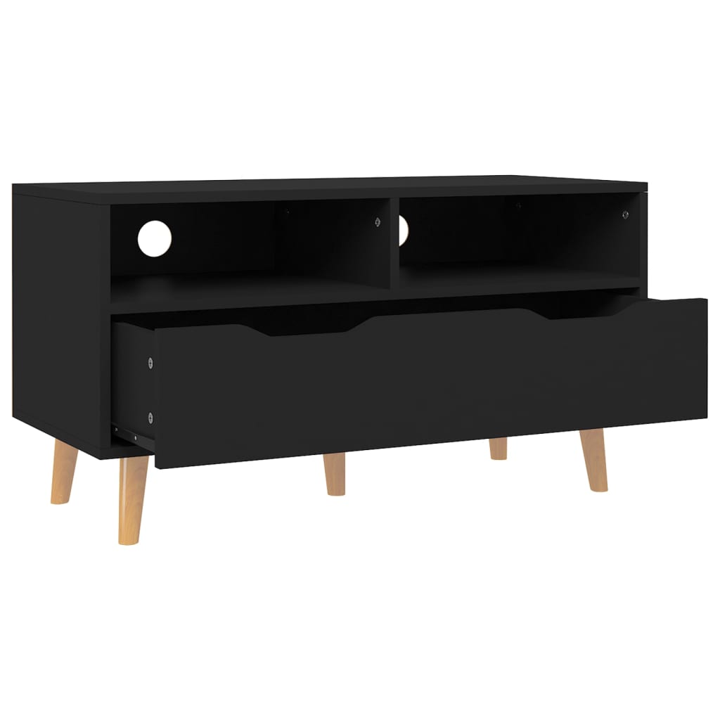 Meuble TV 90x40x48,5 cm ouvré en bois couleur chêne