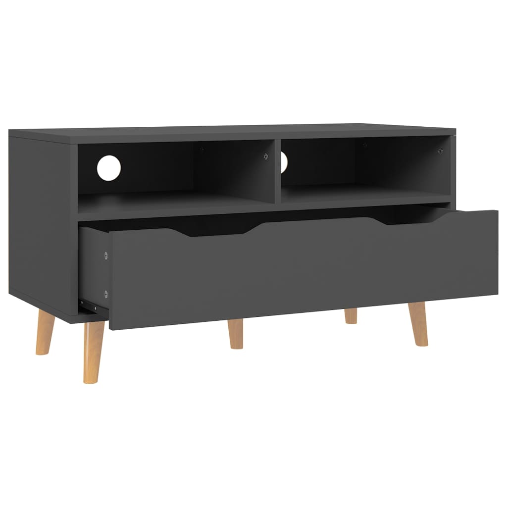 Meuble TV 90x40x48,5 cm ouvré en bois couleur chêne