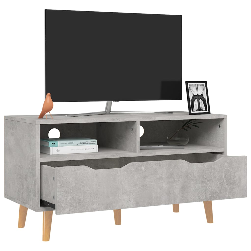 Meuble TV 90x40x48,5 cm ouvré en bois couleur chêne