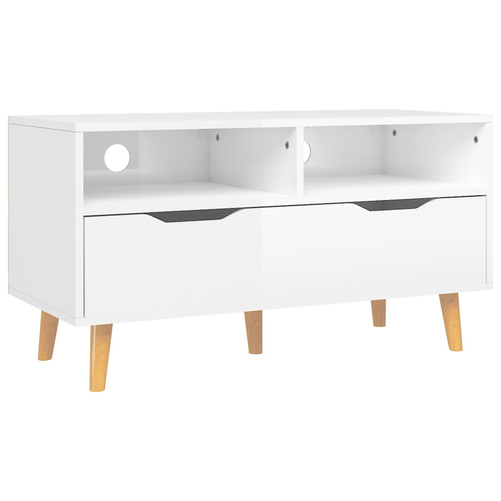 Meuble TV 90x40x48,5 cm ouvré en bois couleur chêne