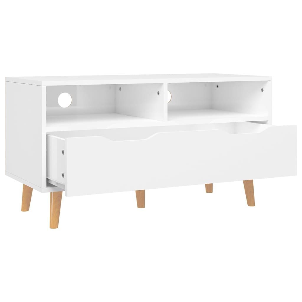 Meuble TV 90x40x48,5 cm ouvré en bois couleur chêne