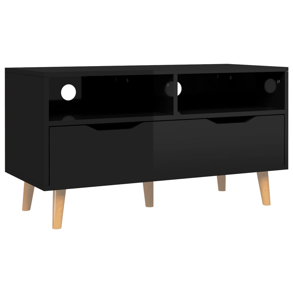 Meuble TV 90x40x48,5 cm ouvré en bois couleur chêne