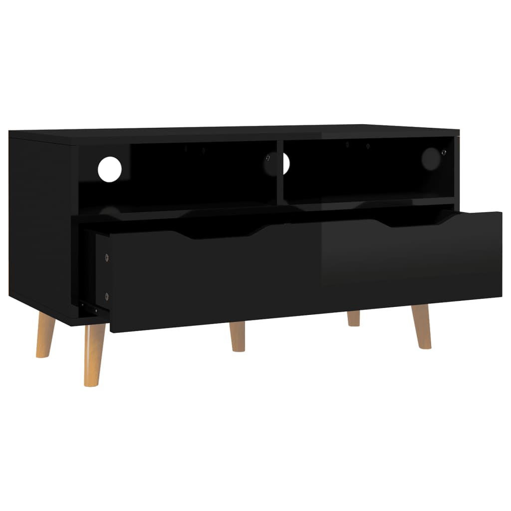 Meuble TV 90x40x48,5 cm ouvré en bois couleur chêne