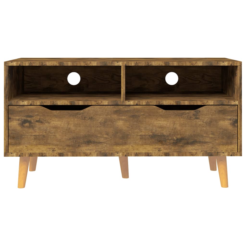 Meuble TV 90x40x48,5 cm ouvré en bois couleur chêne