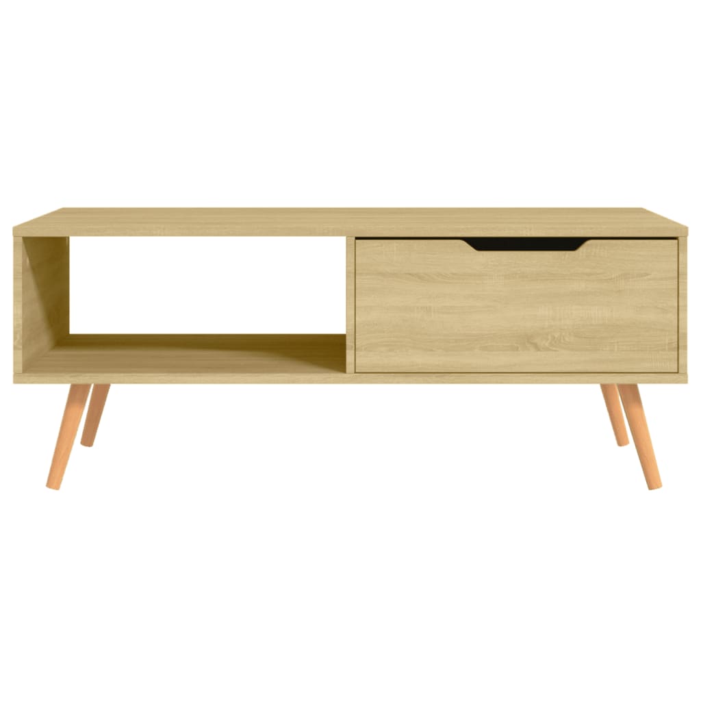 Table basse 100x49,5x43 cm en bois travaillé