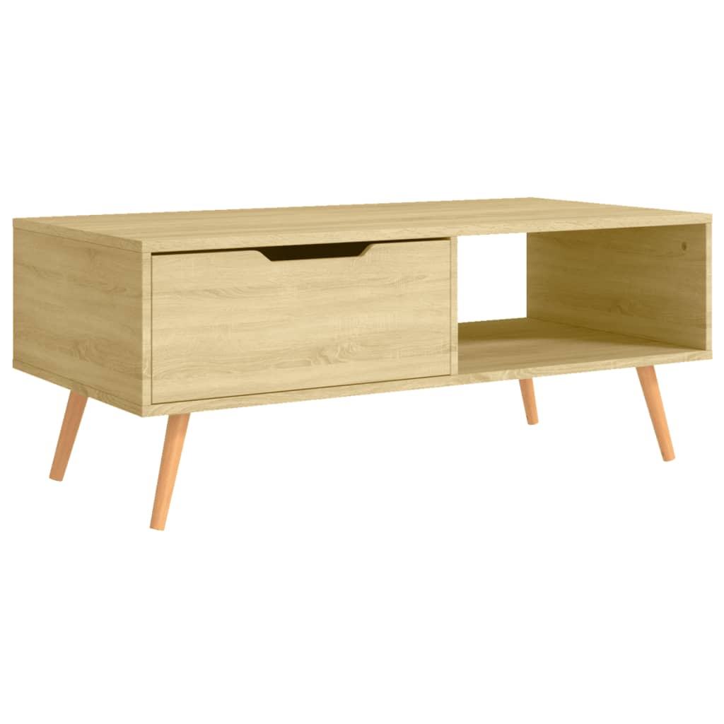 Table basse 100x49,5x43 cm en bois travaillé