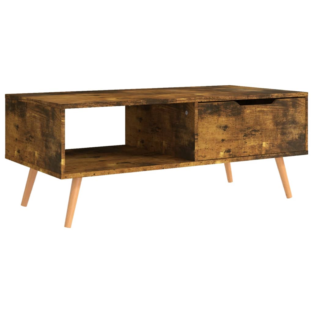 Table basse 100x49,5x43 cm en bois travaillé