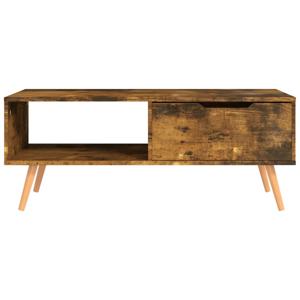 Table basse 100x49,5x43 cm en bois travaillé