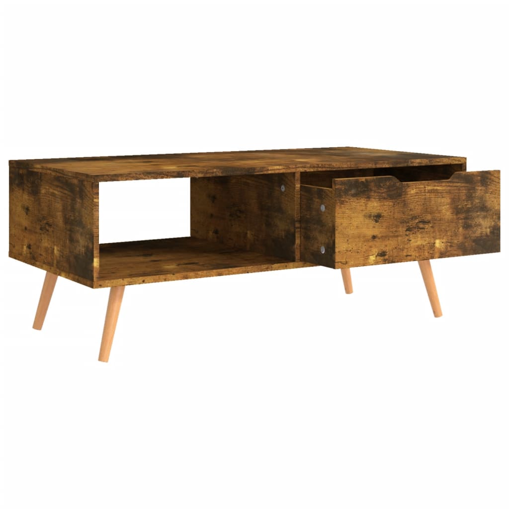 Table basse 100x49,5x43 cm en bois travaillé