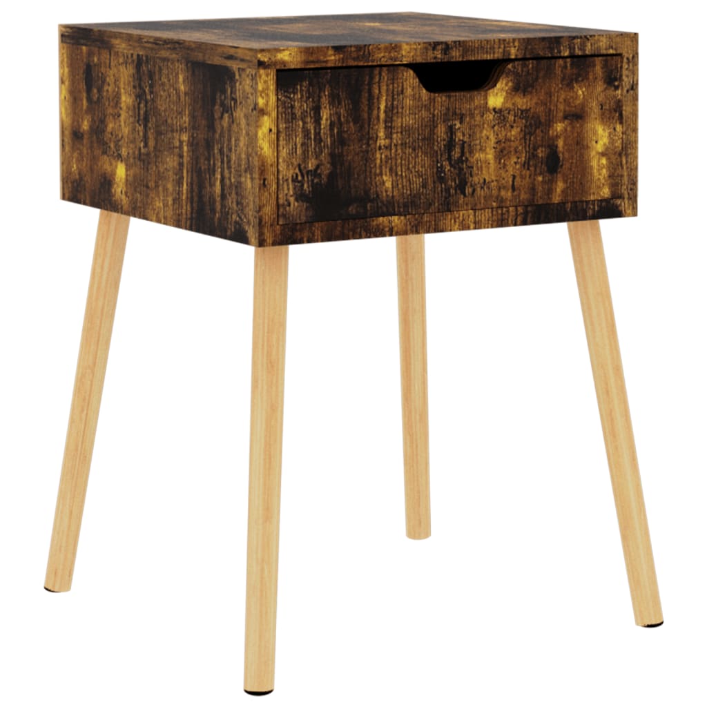 Table de chevet 40x40x56 cm en bois travaillé