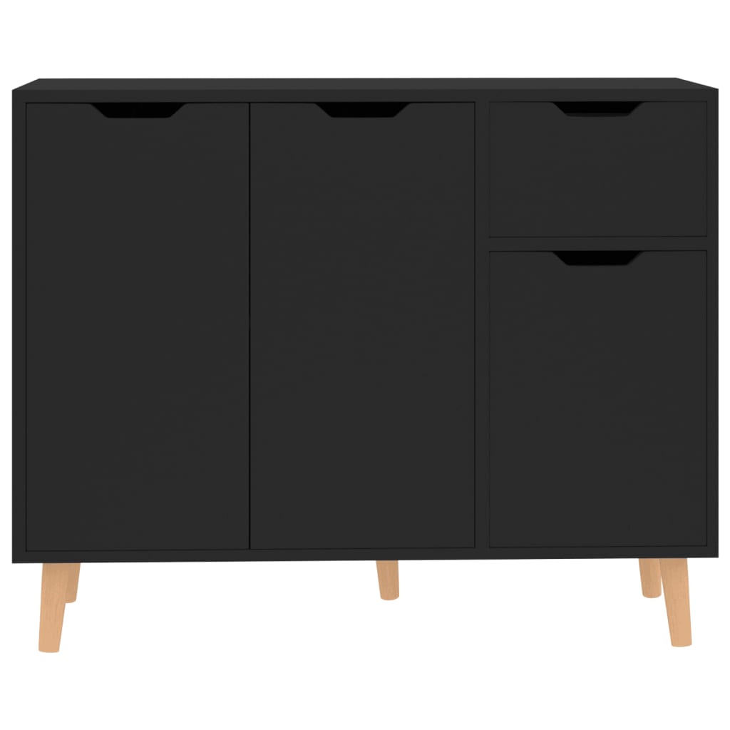 Buffet 90x30x72 cm en dérivé du bois couleur chêne