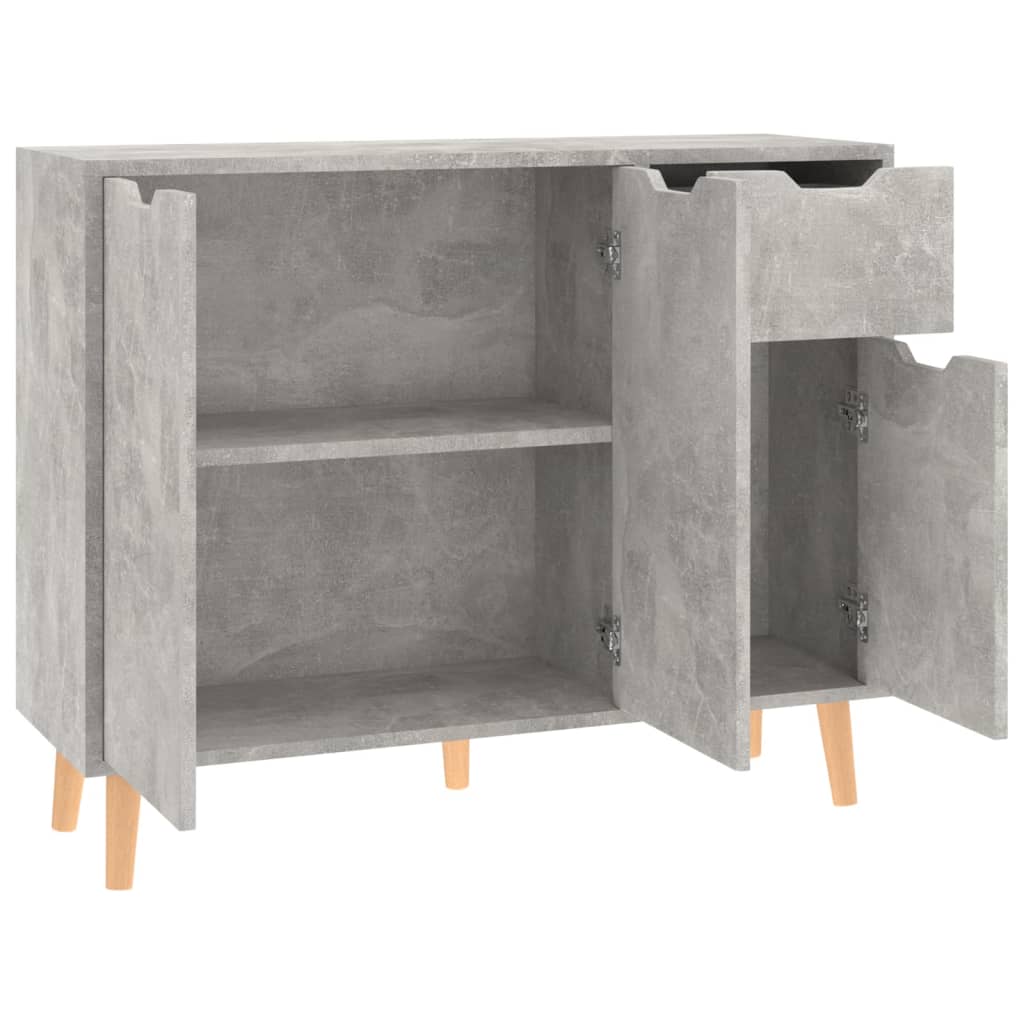 Buffet 90x30x72 cm en dérivé du bois couleur chêne