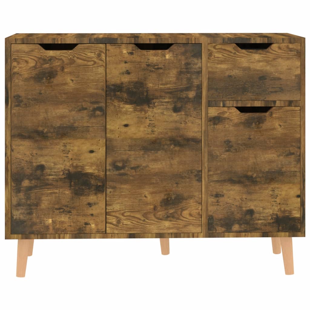 Buffet 90x30x72 cm en dérivé du bois couleur chêne