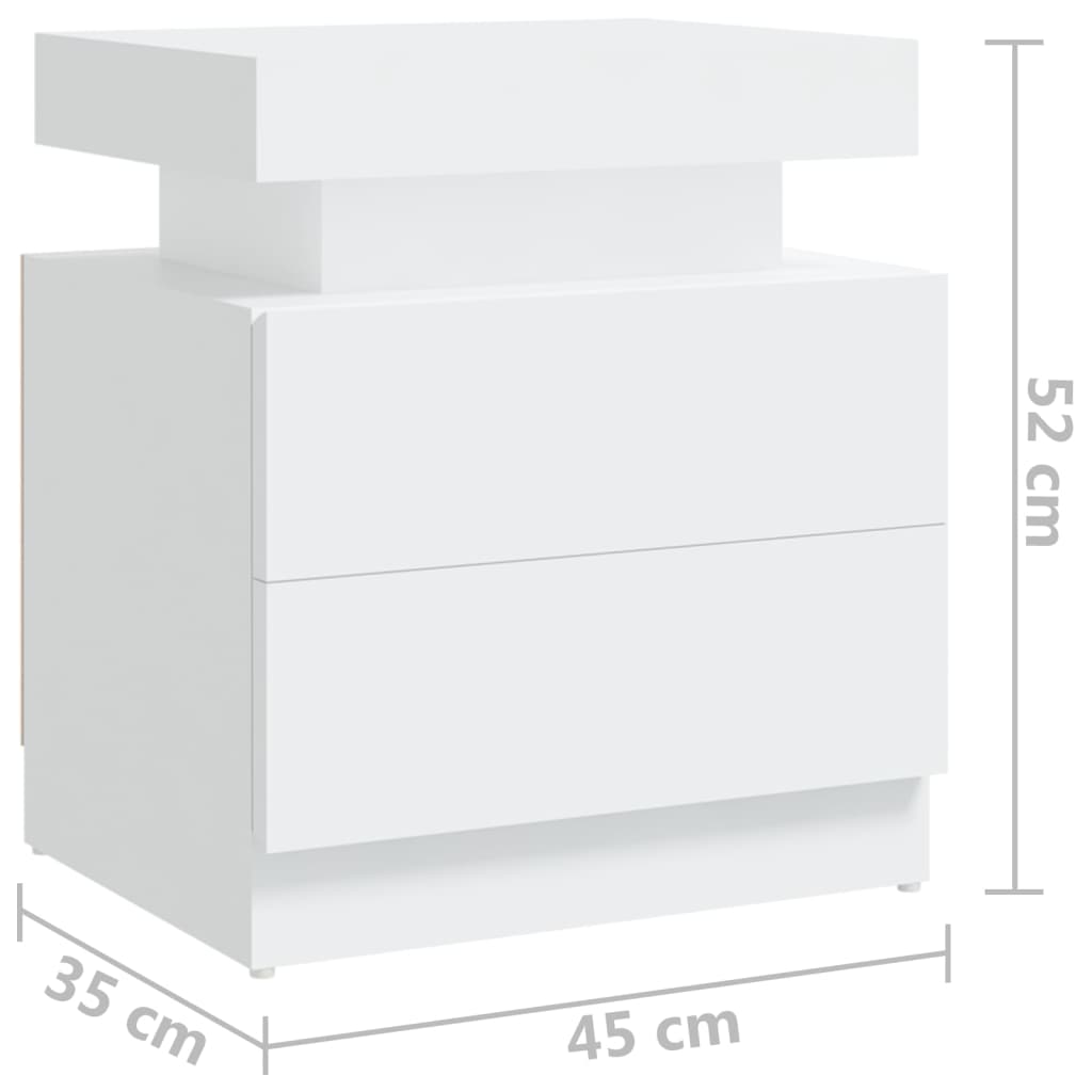 Table de chevet 45x35x52 cm en bois travaillé