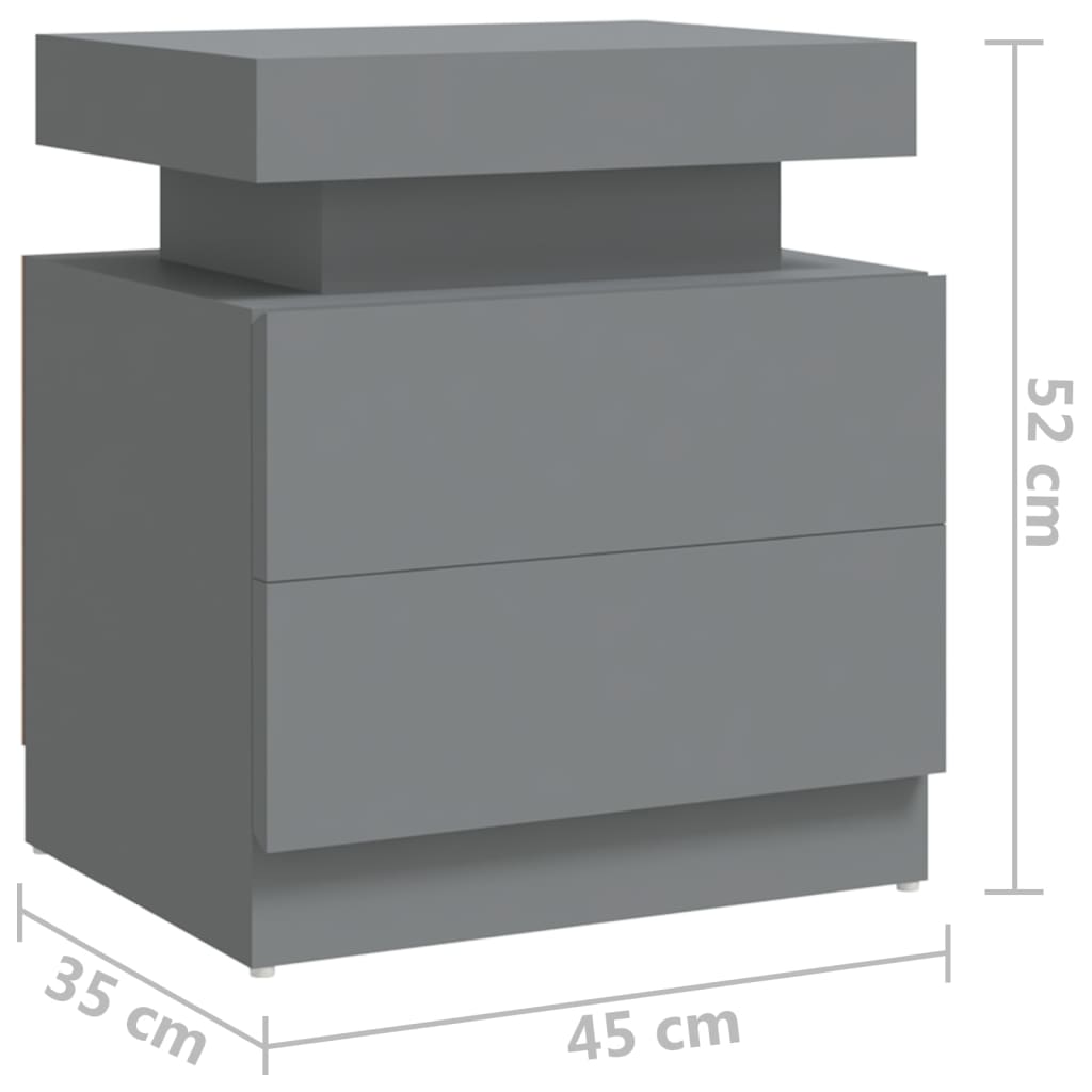 Table de chevet 45x35x52 cm en bois travaillé