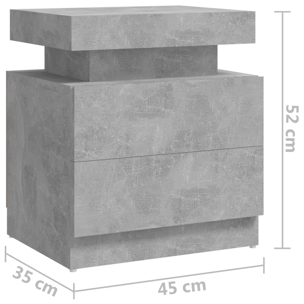 Table de chevet 45x35x52 cm en bois travaillé