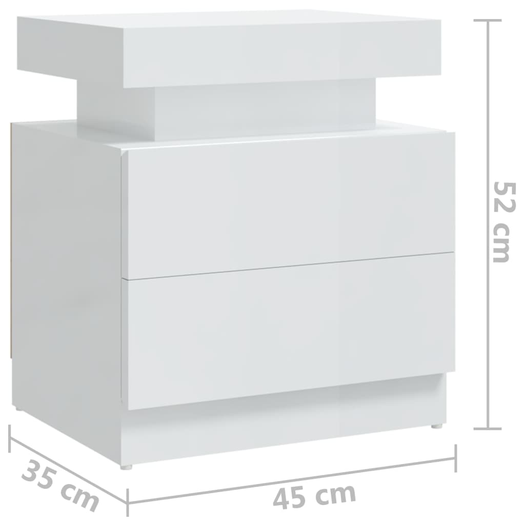 Table de chevet 45x35x52 cm en bois travaillé