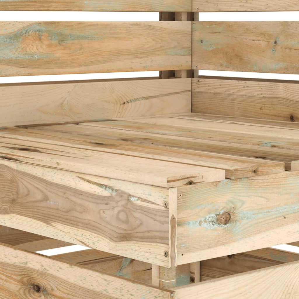 3-delige Loungeset met kussens geïmpregneerd hout