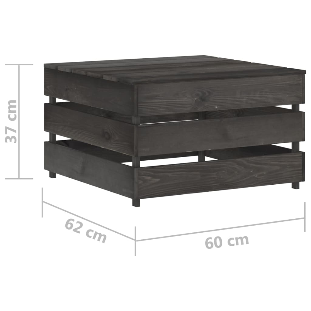 4-delige Loungeset met kussens geïmpregneerd hout