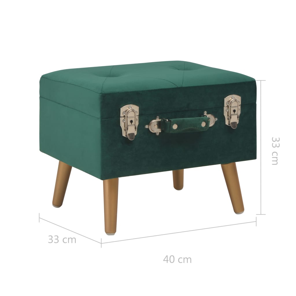 Tabouret de rangement 40 cm velours