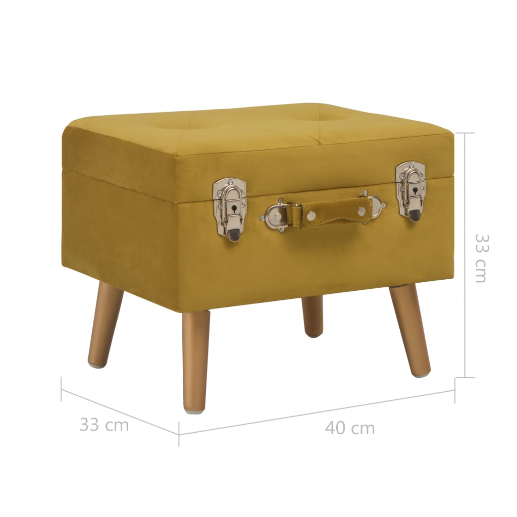 Tabouret de rangement 40 cm velours