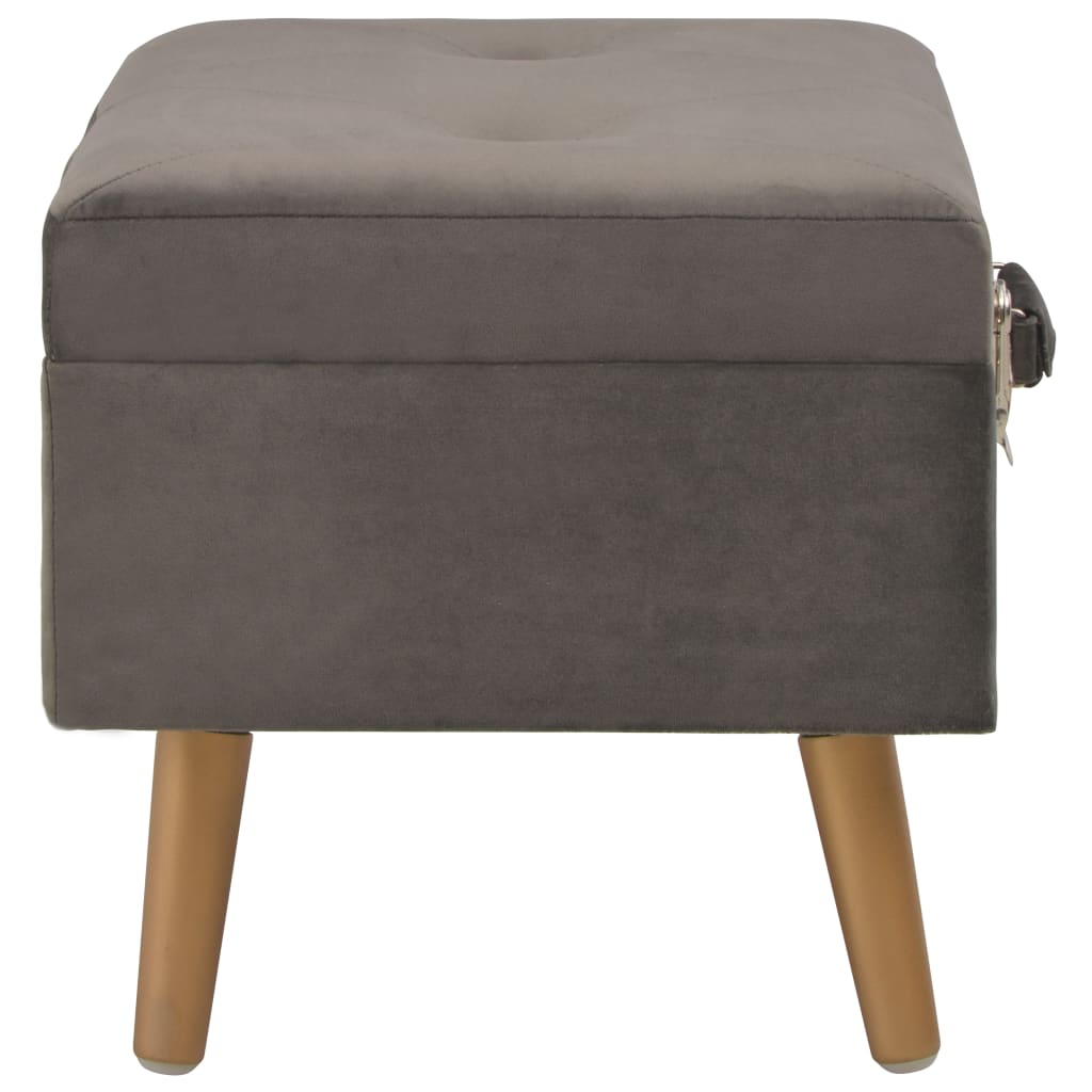 Tabouret de rangement 40 cm velours