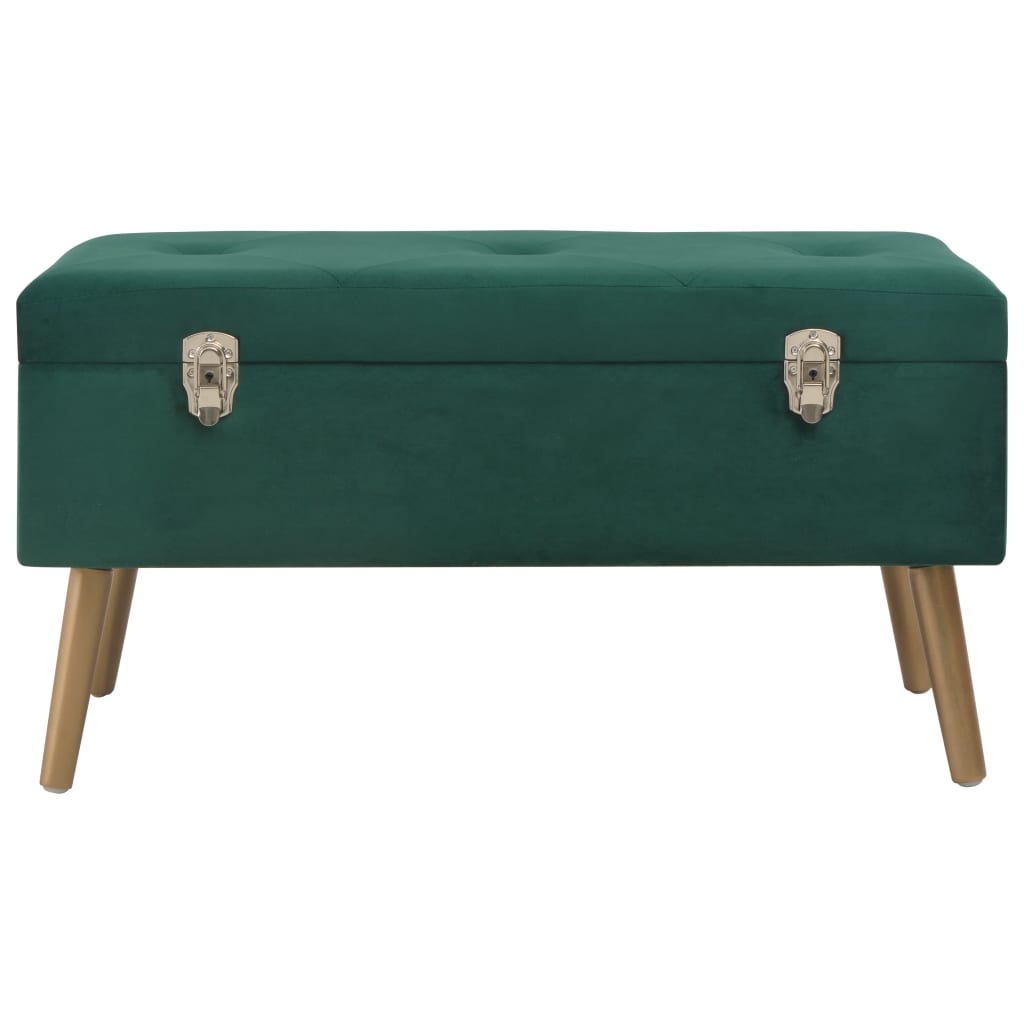 Banc avec rangement 80 cm velours