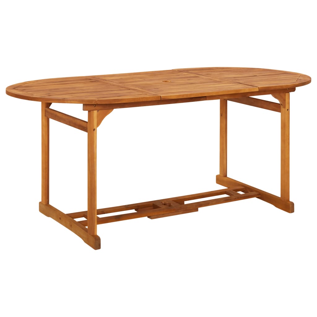 Table de jardin 220x90x75 cm en bois d'acacia massif