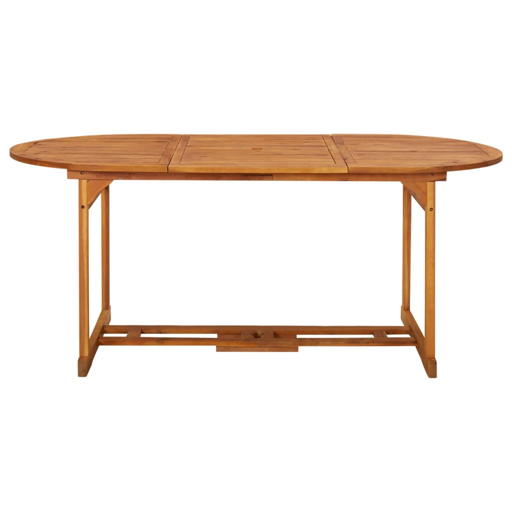 Table de jardin 220x90x75 cm en bois d'acacia massif