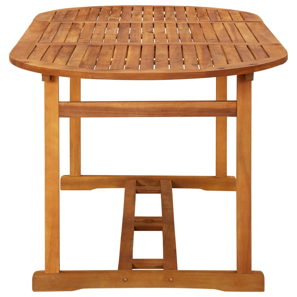 Table de jardin 220x90x75 cm en bois d'acacia massif