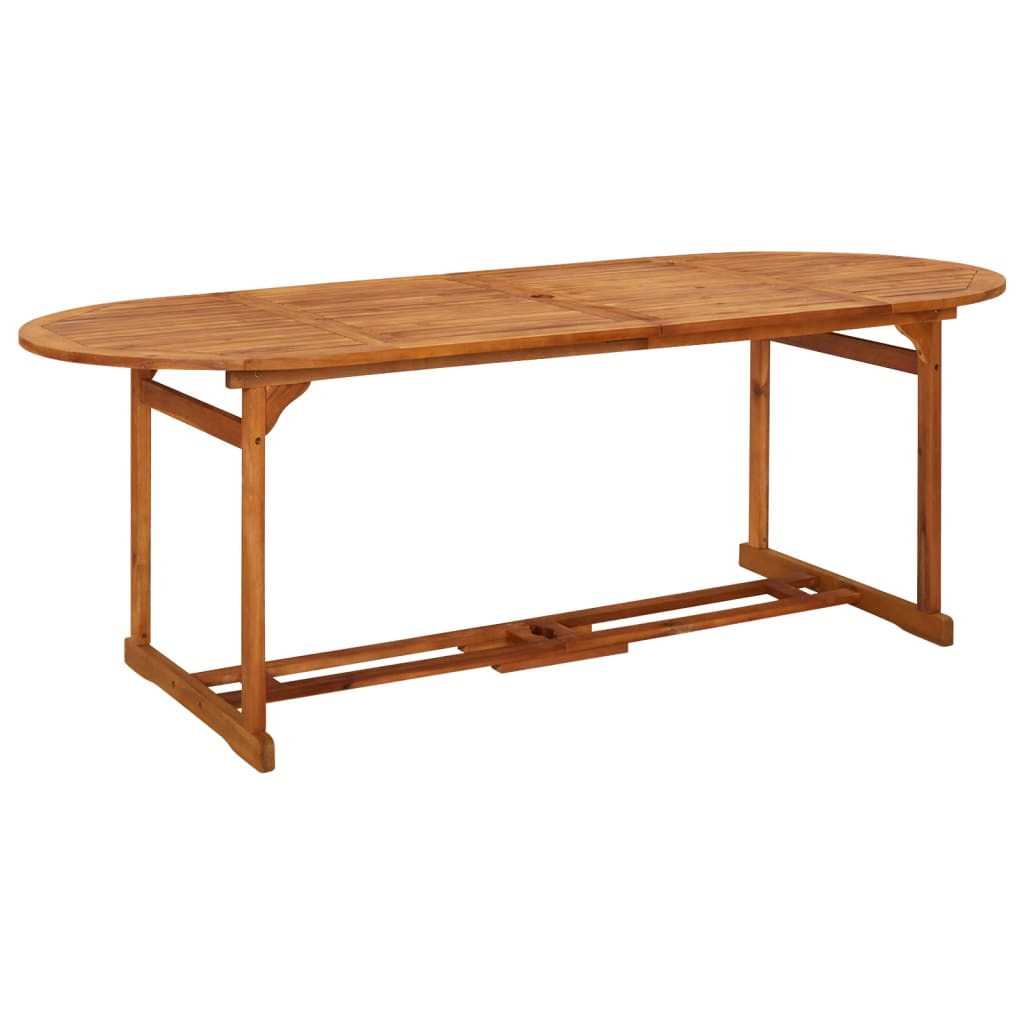 Table de jardin 220x90x75 cm en bois d'acacia massif