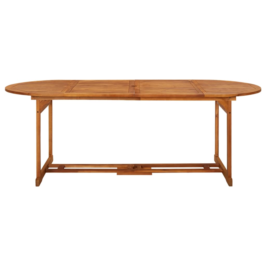 Table de jardin 220x90x75 cm en bois d'acacia massif