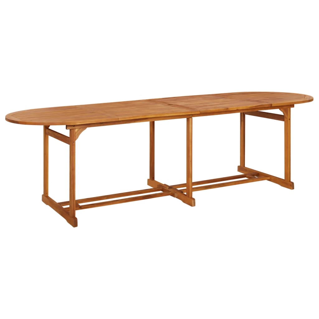 Table de jardin 220x90x75 cm en bois d'acacia massif