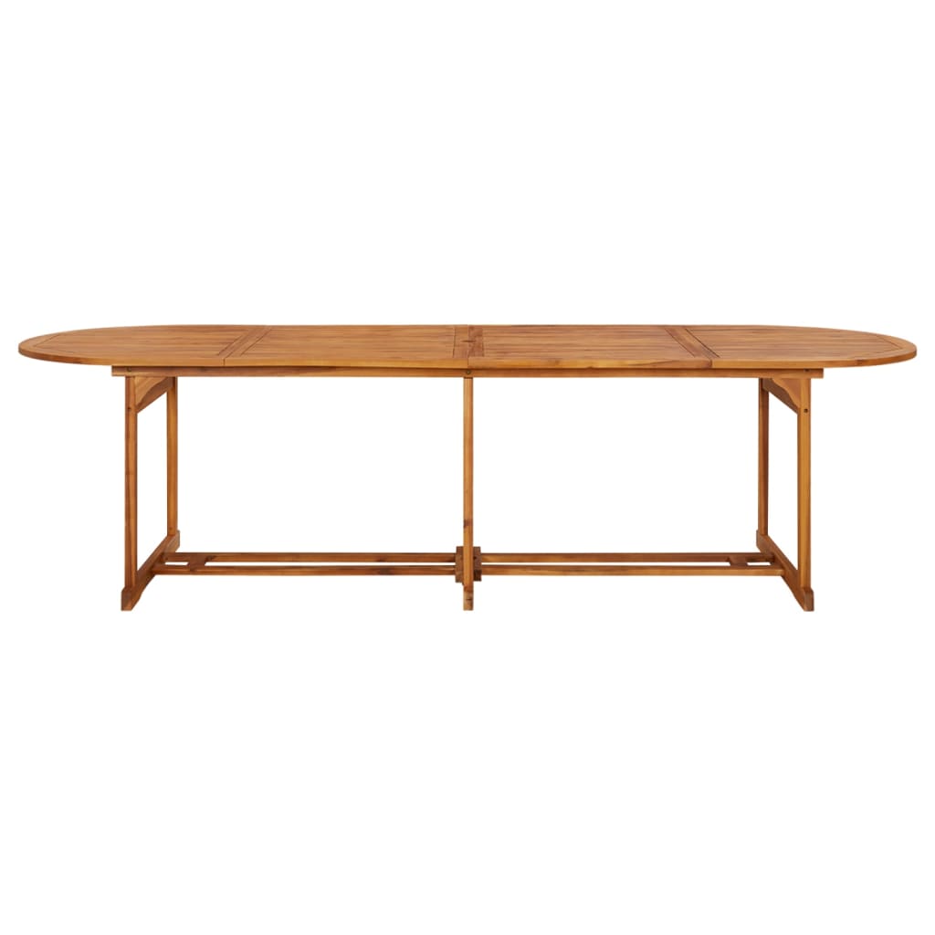 Table de jardin 220x90x75 cm en bois d'acacia massif