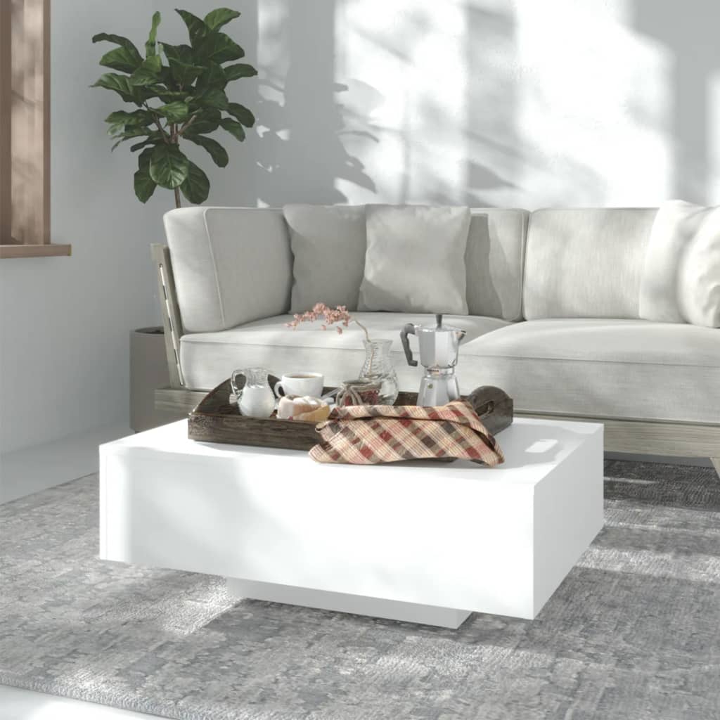 Table basse 100x49,5x31 cm en dérivé du bois, coloris chêne