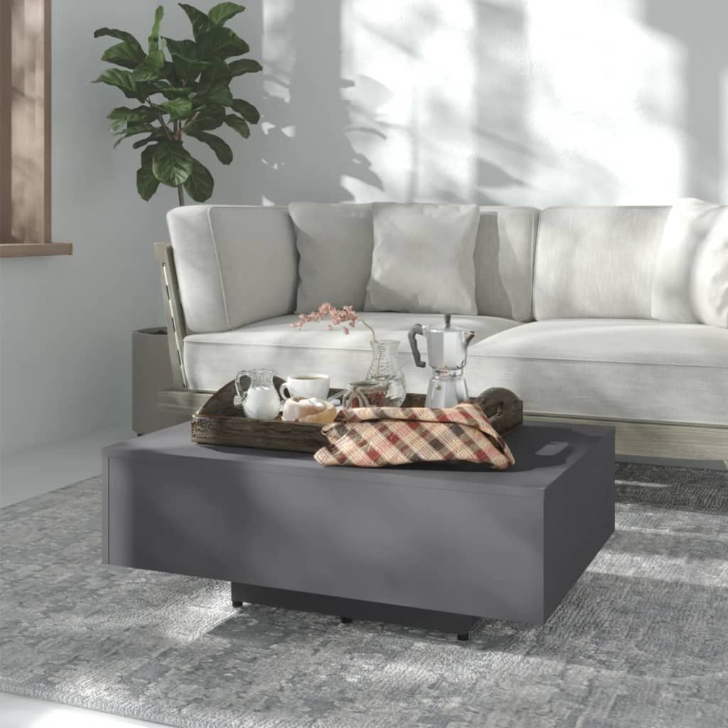 Table basse 100x49,5x31 cm en dérivé du bois, coloris chêne