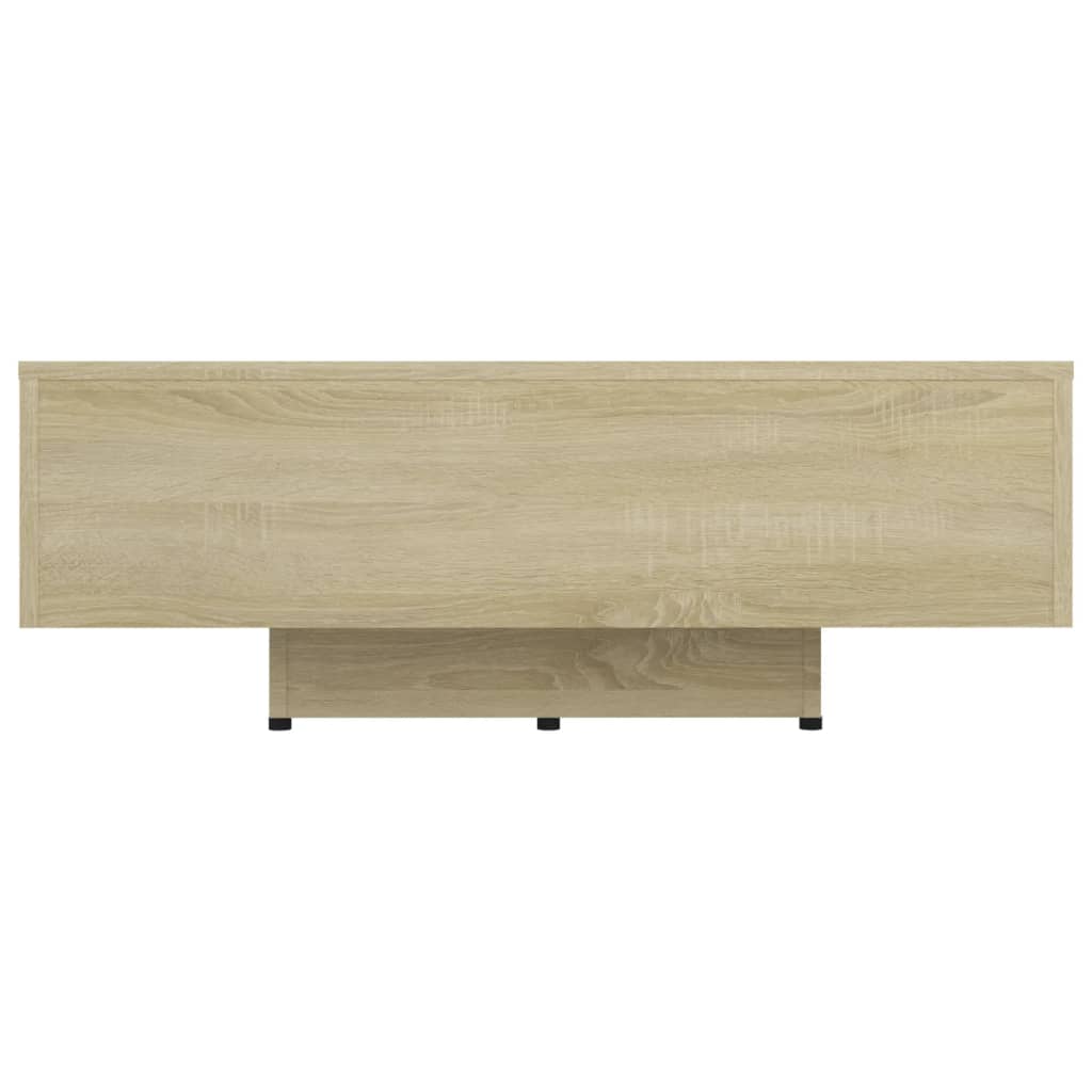 Table basse 100x49,5x31 cm en dérivé du bois, coloris chêne