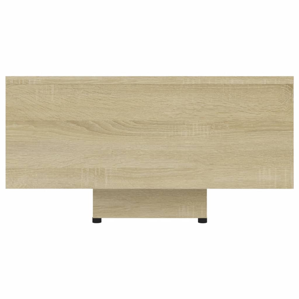 Table basse 100x49,5x31 cm en dérivé du bois, coloris chêne