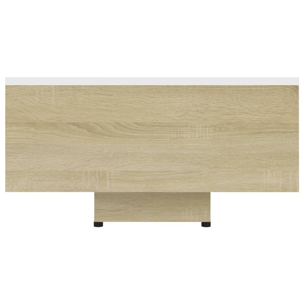 Table basse 100x49,5x31 cm en dérivé du bois, coloris chêne