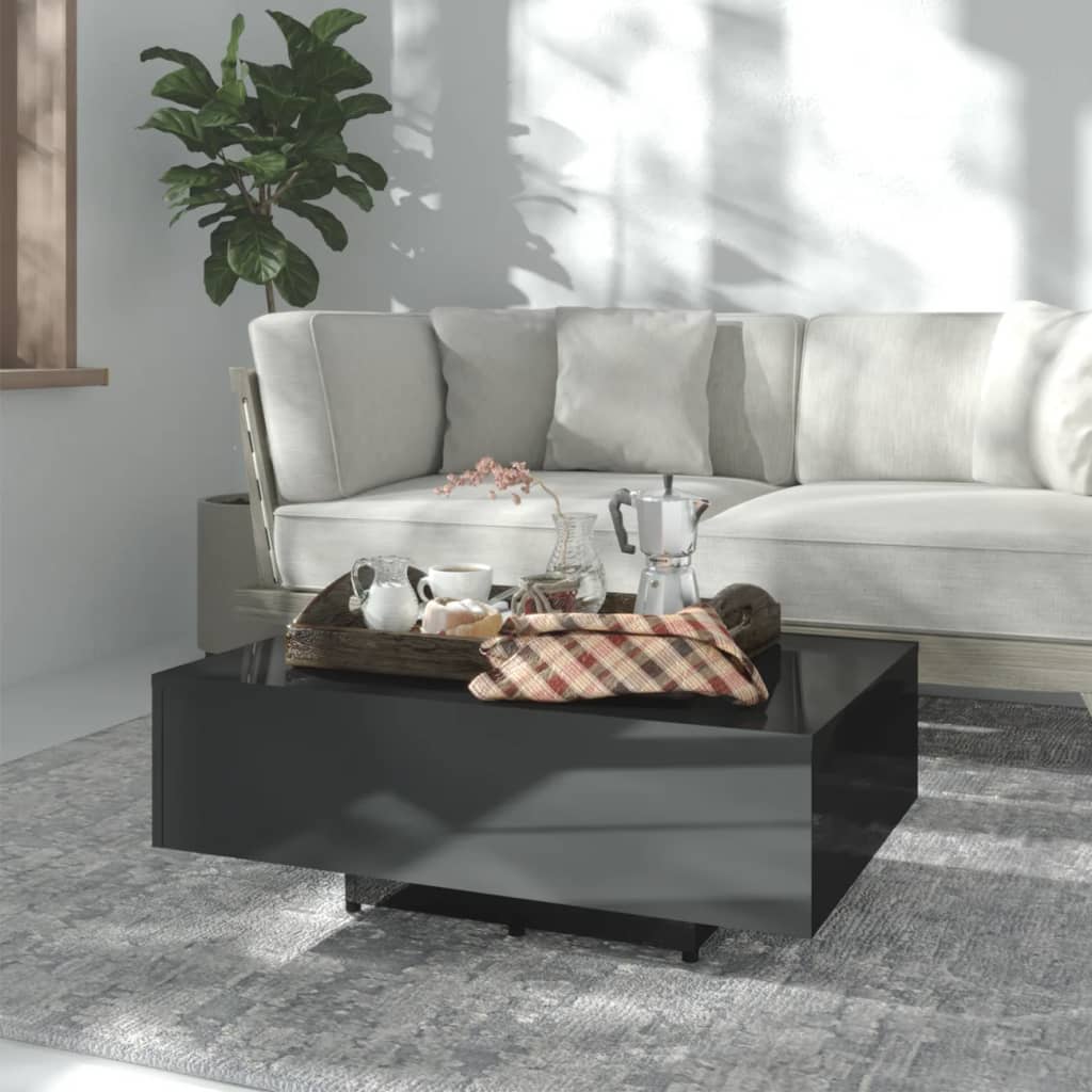 Table basse 100x49,5x31 cm en dérivé du bois, coloris chêne