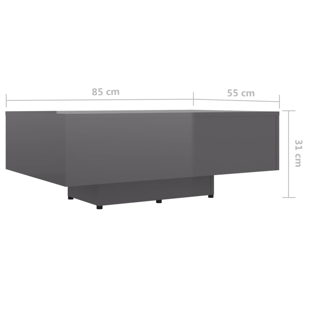 Salontafel 100x49,5x31 cm bewerkt hout eikenkleurig