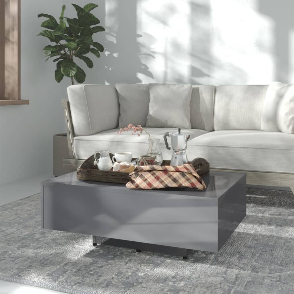 Table basse 100x49,5x31 cm en dérivé du bois, coloris chêne