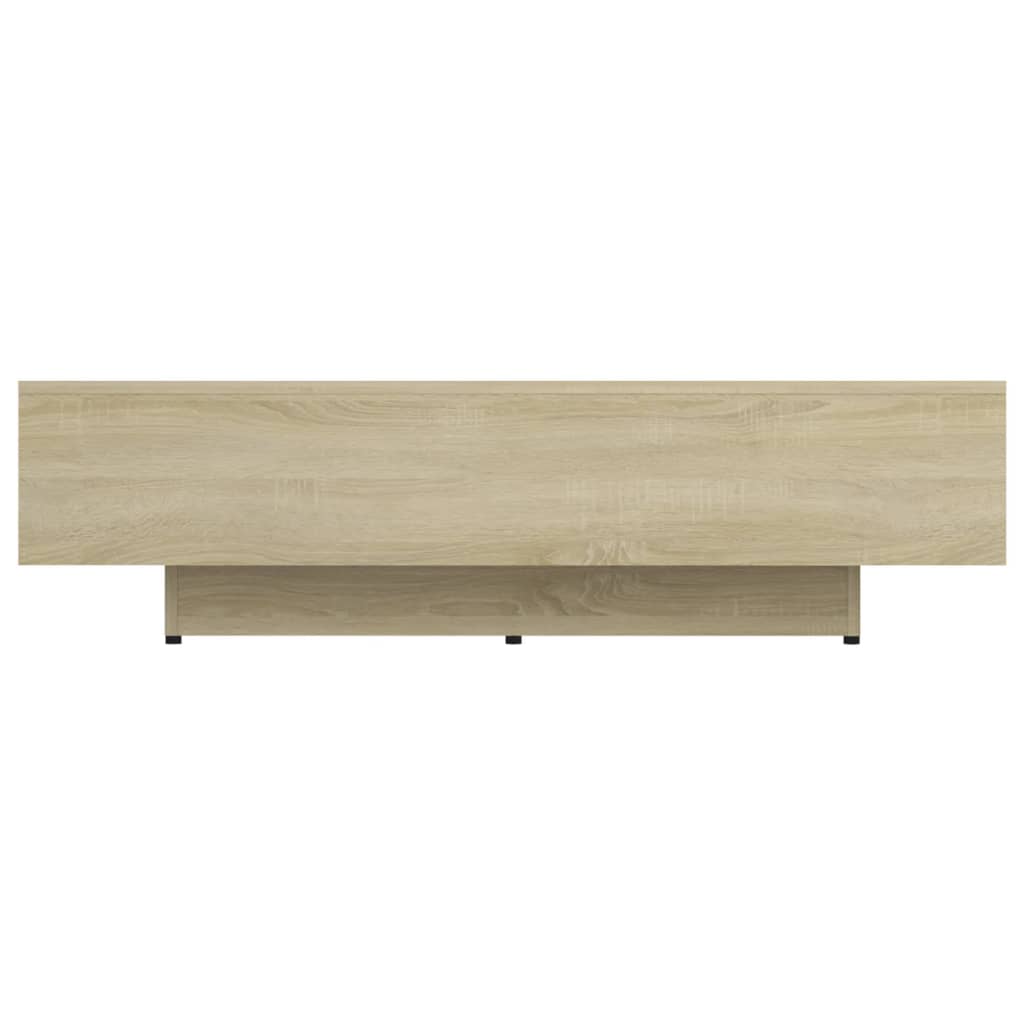 Table basse 100x49,5x31 cm en dérivé du bois, coloris chêne