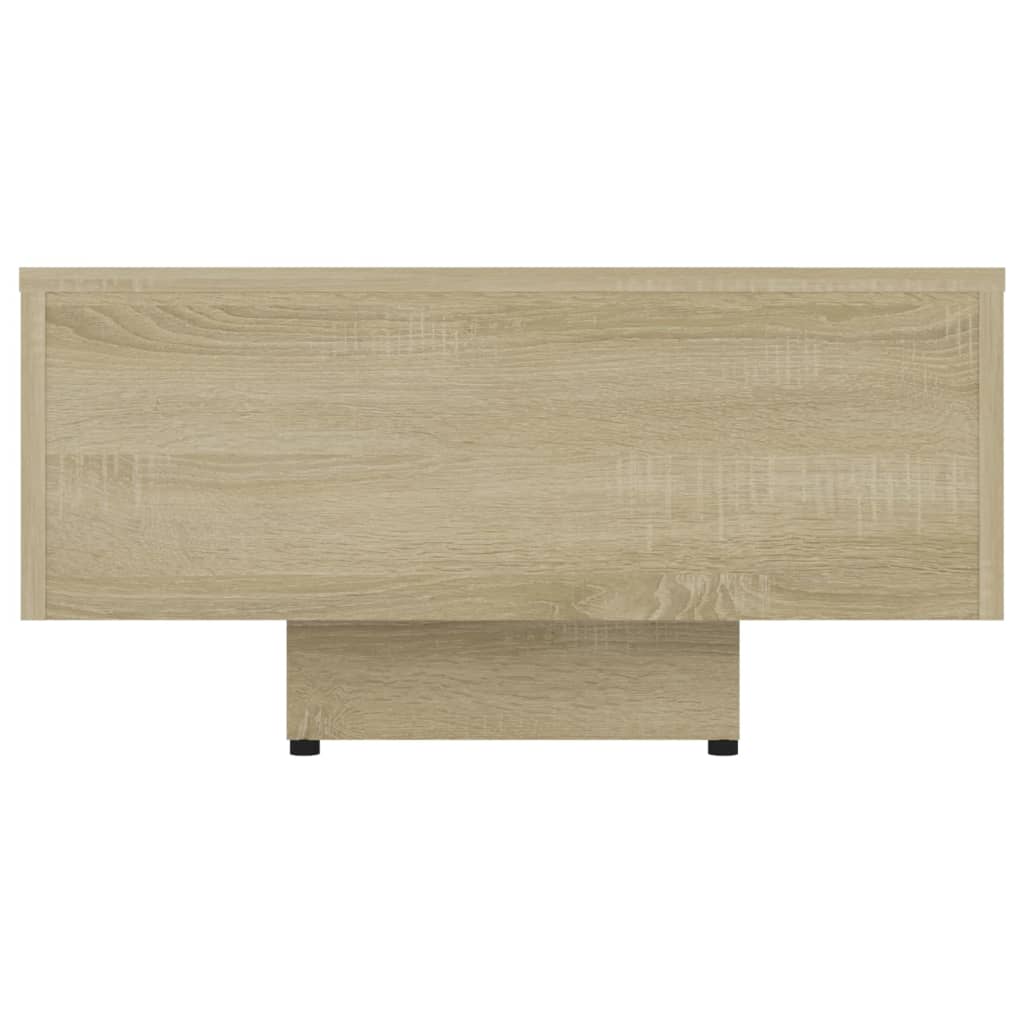 Table basse 100x49,5x31 cm en dérivé du bois, coloris chêne